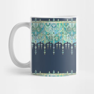 Art Deco Double Drop in Blues and Greens Mug